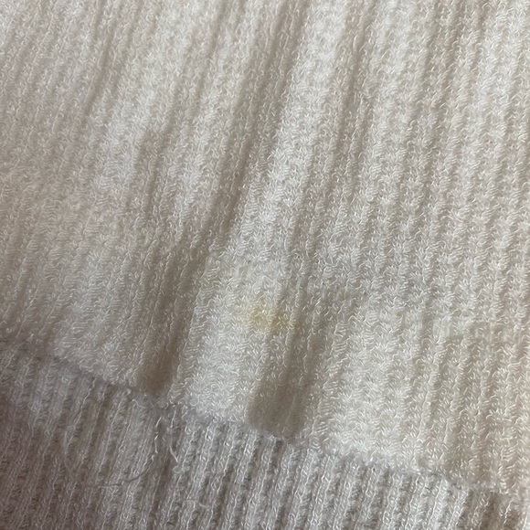 Free People Long Sleeve Thermal Top White Sz Medium - Picture 10 of 10